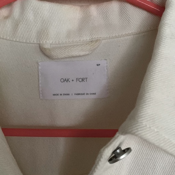 Oak and Fort , white denim jacket, women’s S/P - Picture 6 of 8